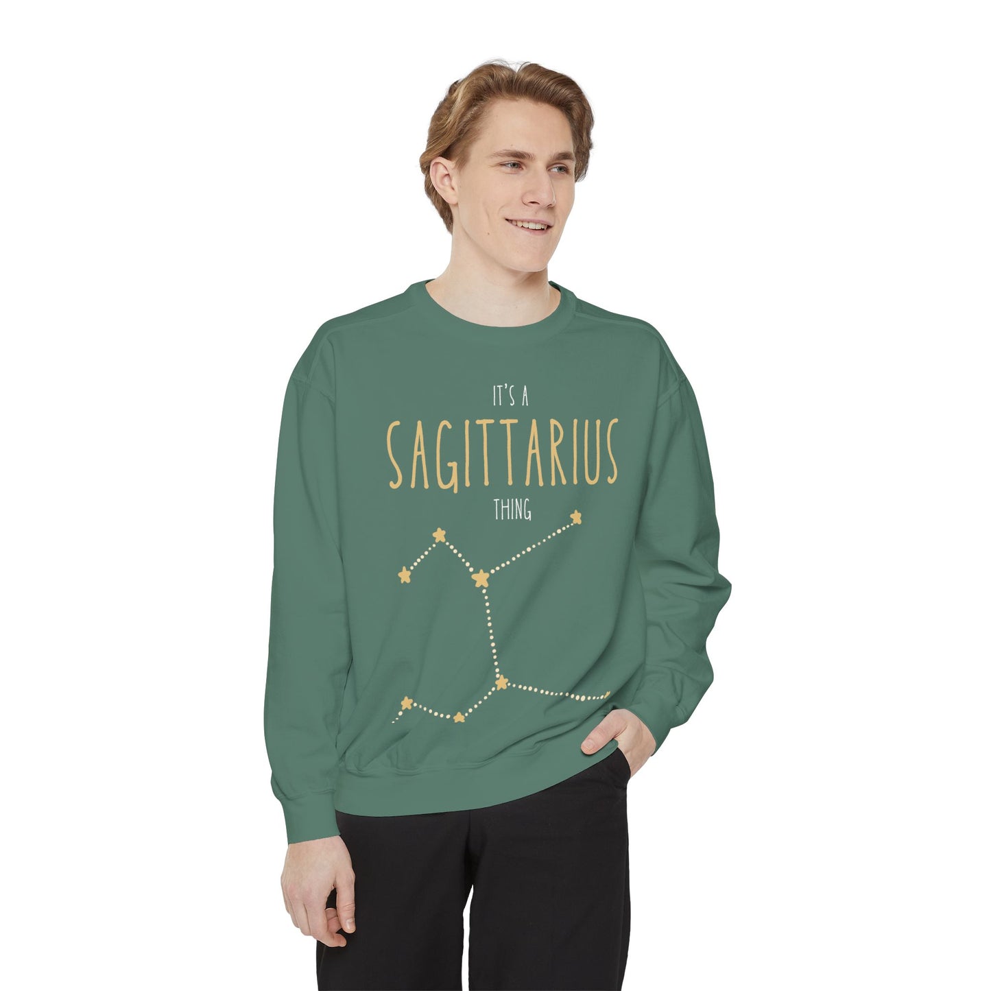 Sagittarius Constellation Sweatshirt | Unisex Garment-Dyed Apparel for Astrology Lovers, Cozy Astrology Gift, Birthday Gift, Zodiac Fashion