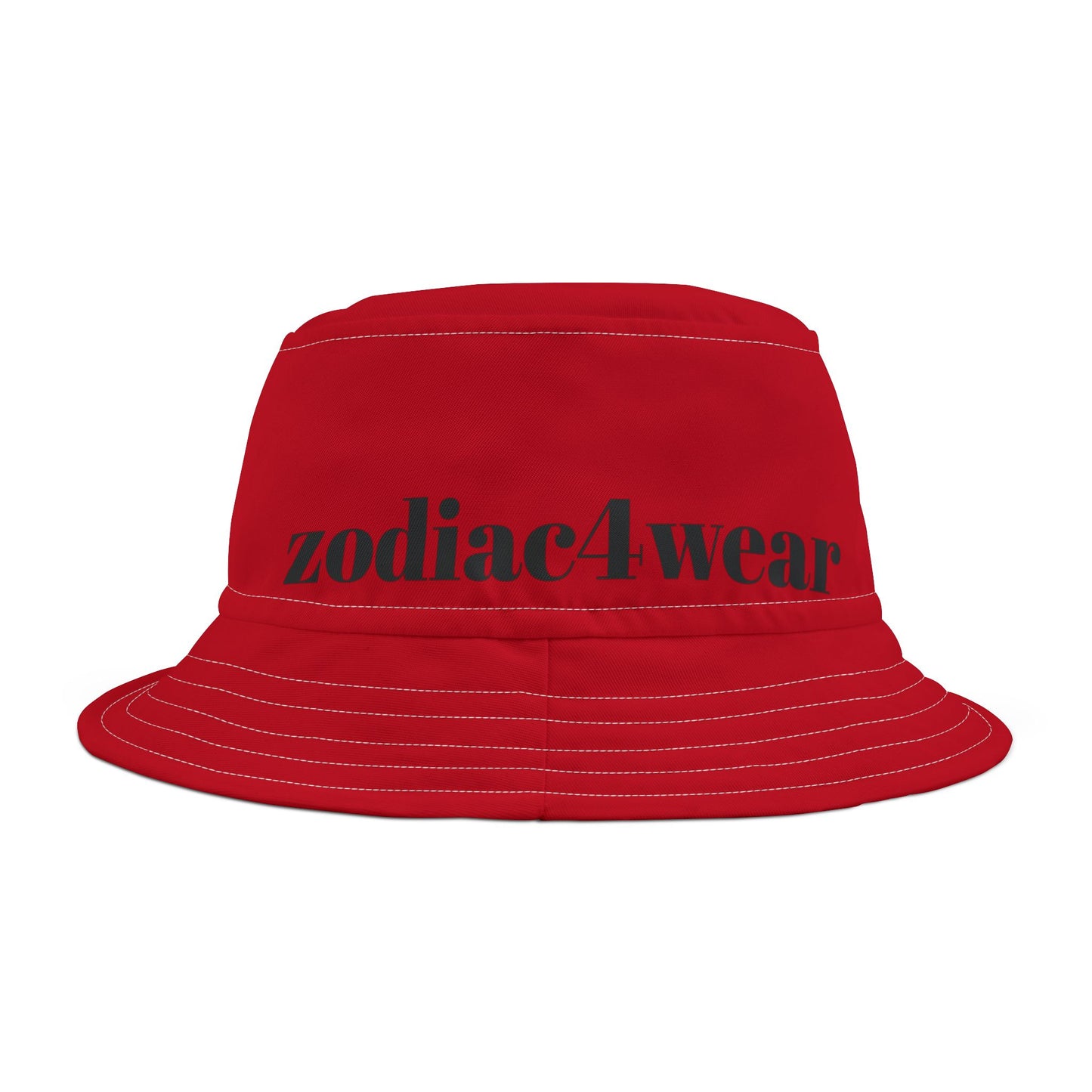 Zodiac 4 Wear Red Bucket Hat - Trendy Sun Protection for Astrology Lovers
