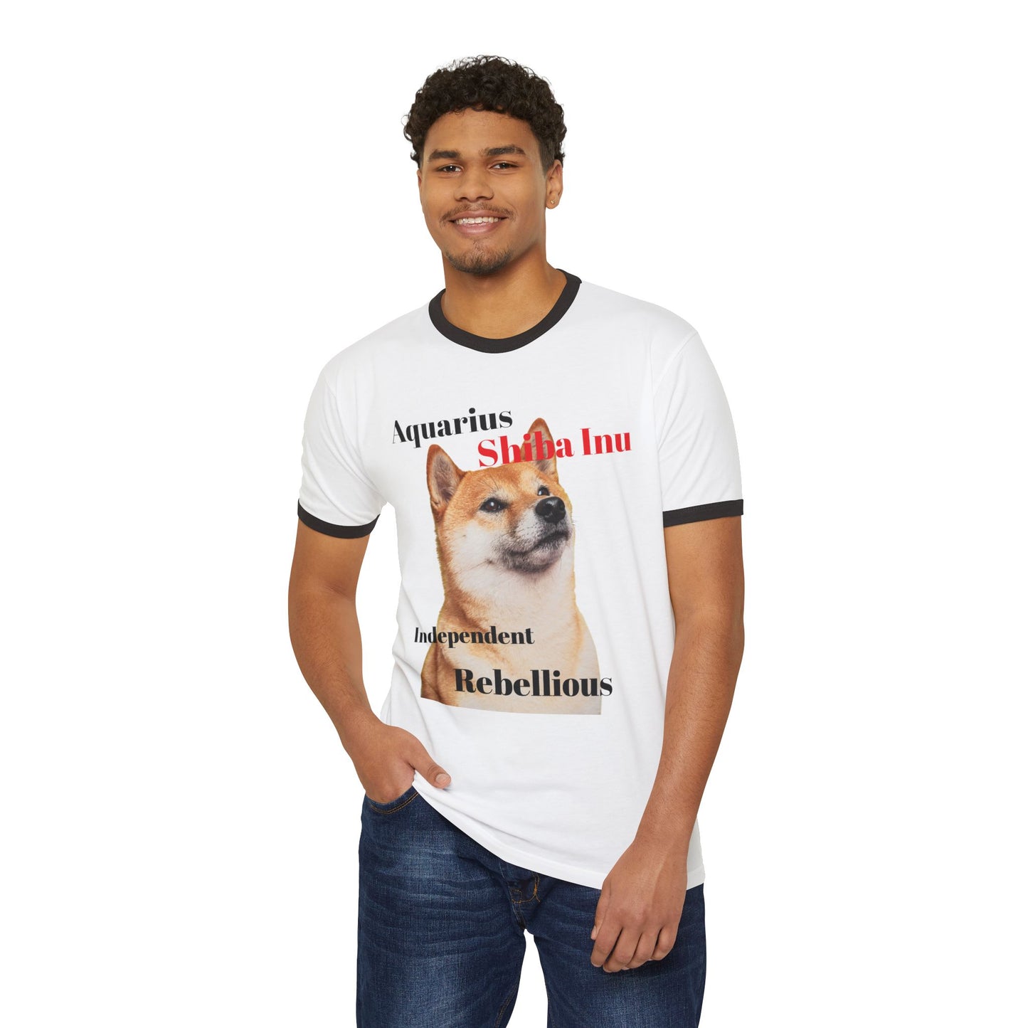Shiba Inu Astrology Ringer T-Shirt for Dog Lovers