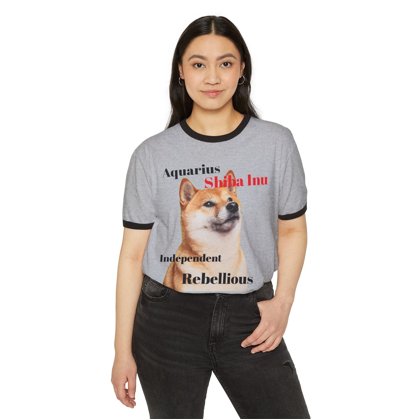 Shiba Inu Astrology Ringer T-Shirt for Dog Lovers