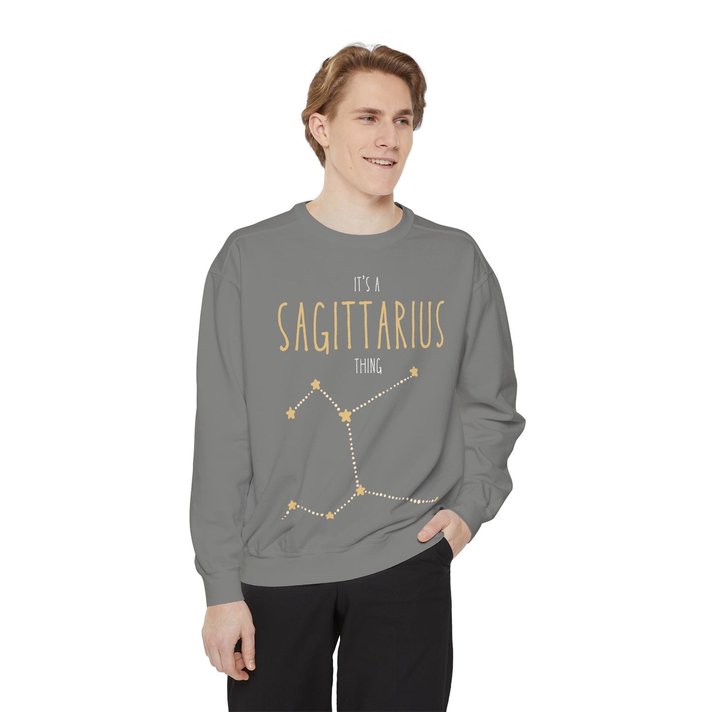 Sagittarius Constellation Sweatshirt | Unisex Garment-Dyed Apparel for Astrology Lovers, Cozy Astrology Gift, Birthday Gift, Zodiac Fashion