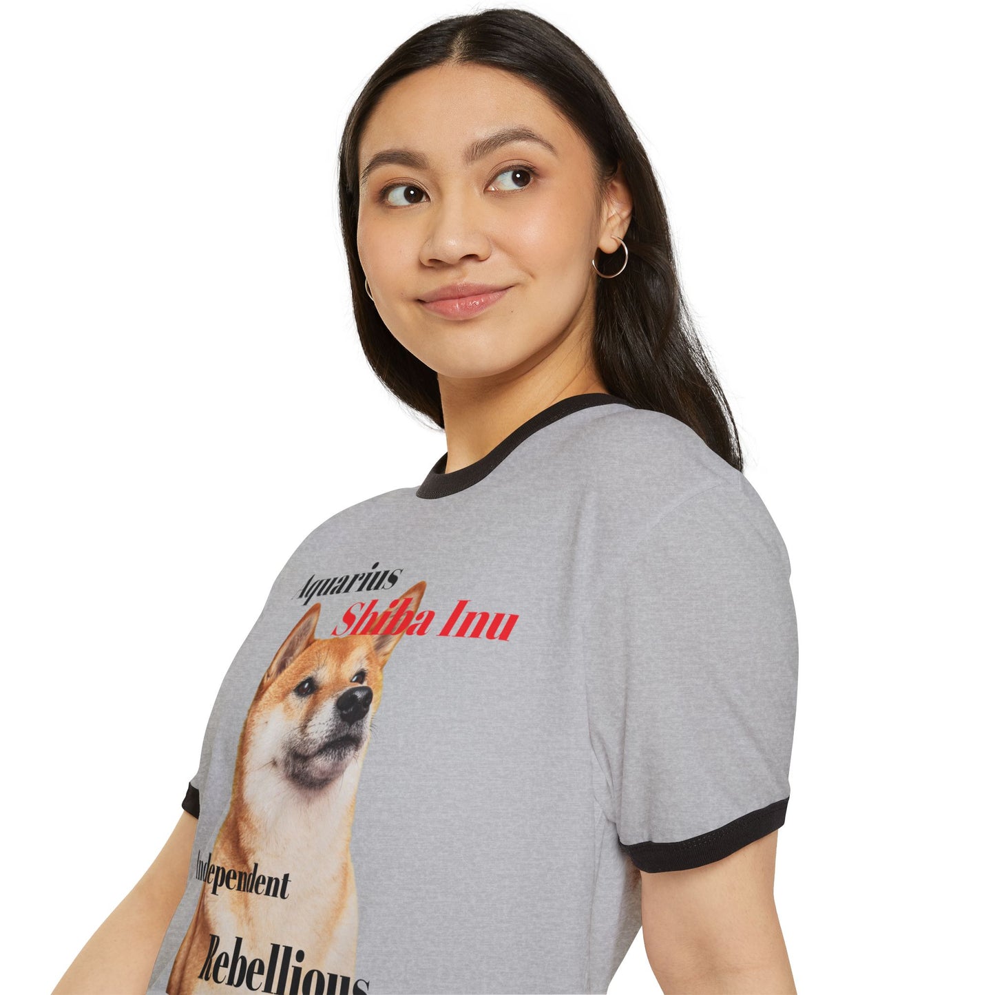 Shiba Inu Astrology Ringer T-Shirt for Dog Lovers
