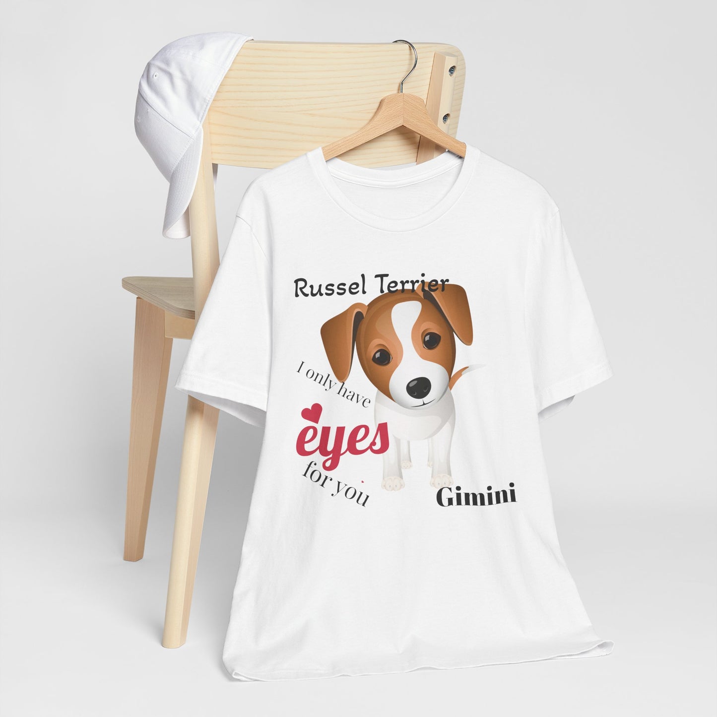 Cute Dog Lover Tee - 'I Only Have Eyes for You' Russel Terrier Design