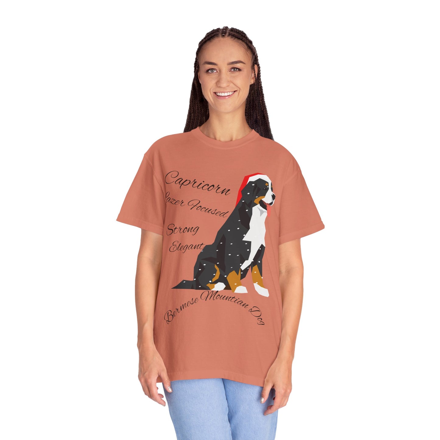 Capricorn Dog Unisex Garment-Dyed T-Shirt - Strong, Elegant, and Lazer Focused