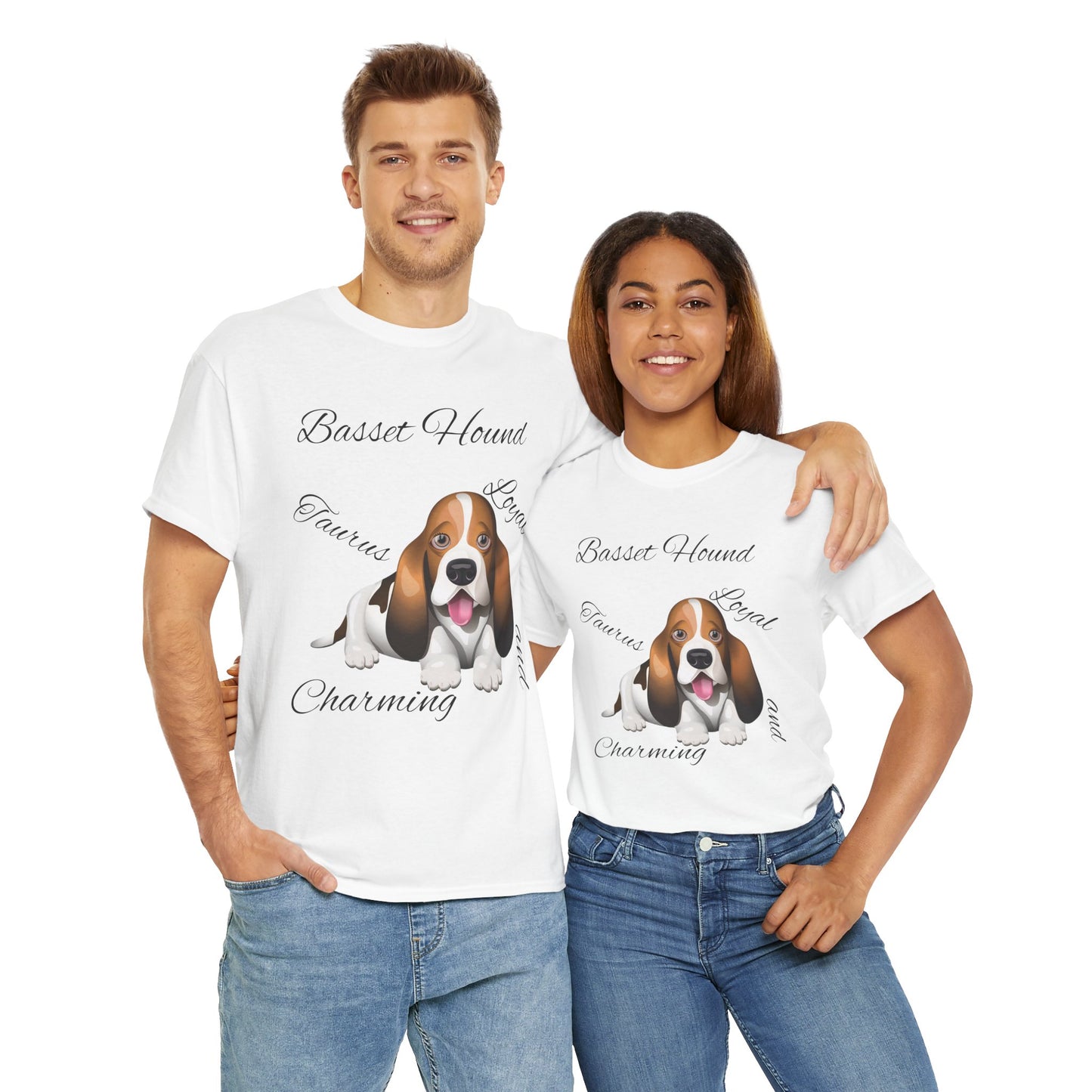 Cute Beagle Dog Graphic Unisex Heavy Cotton Tee