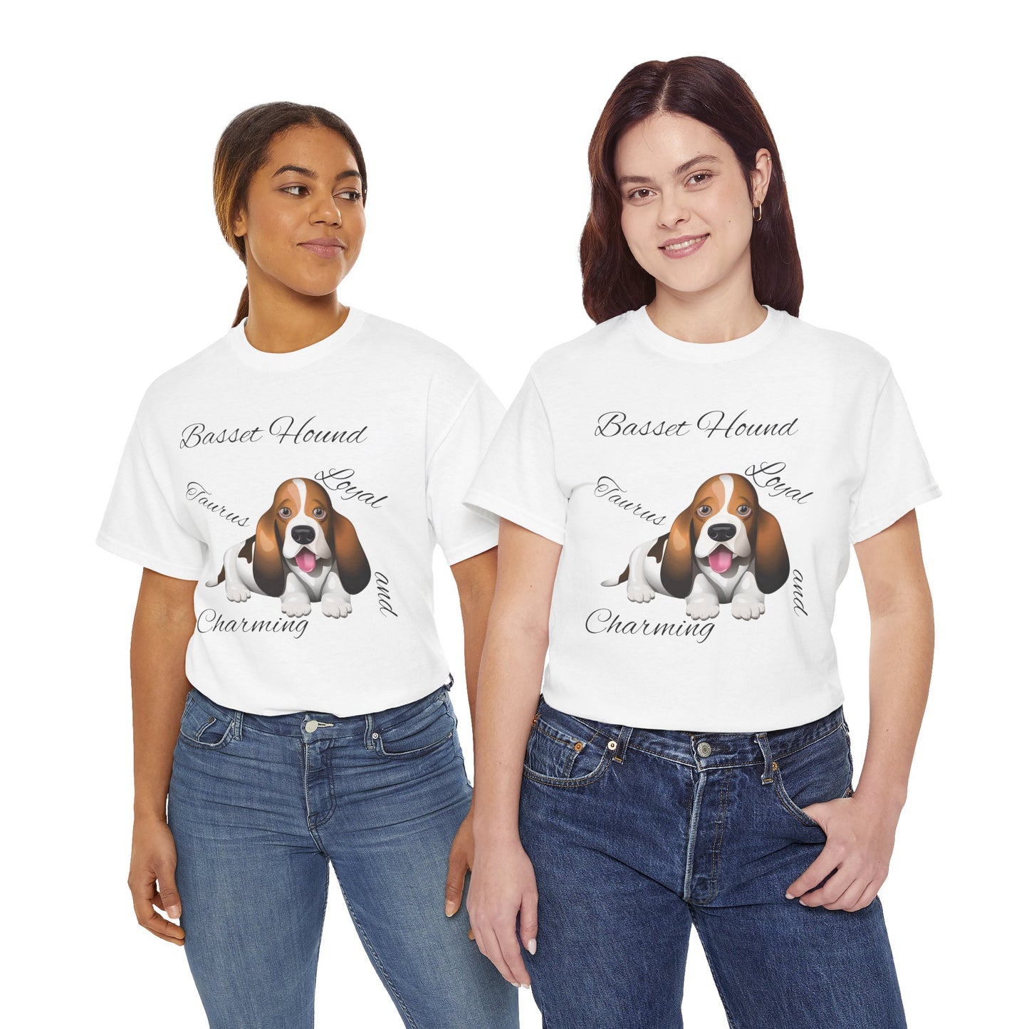 Cute Beagle Dog Graphic Unisex Heavy Cotton Tee