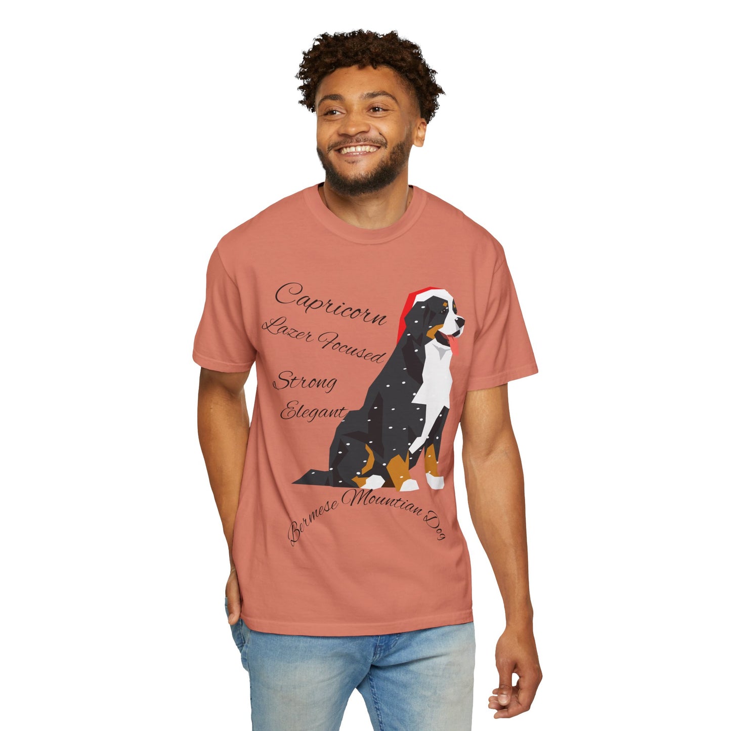 Capricorn Dog Unisex Garment-Dyed T-Shirt - Strong, Elegant, and Lazer Focused