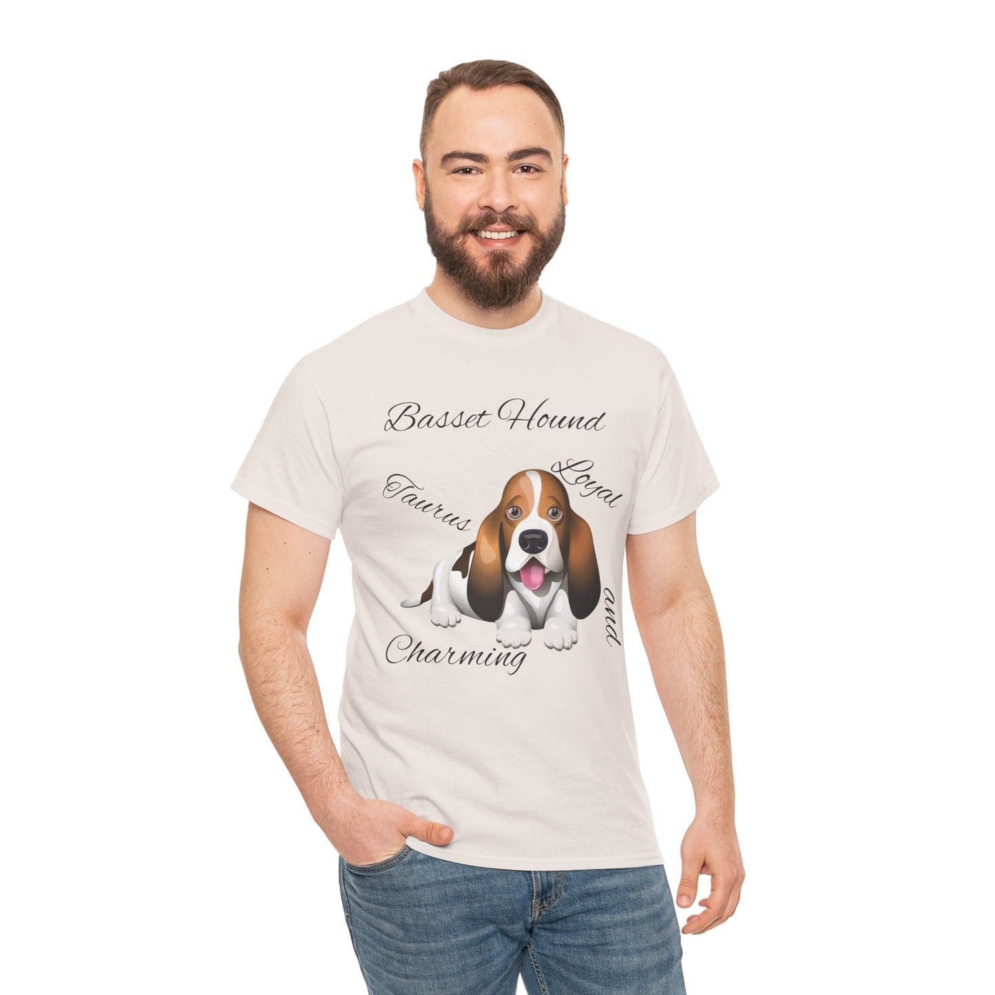 Cute Beagle Dog Graphic Unisex Heavy Cotton Tee