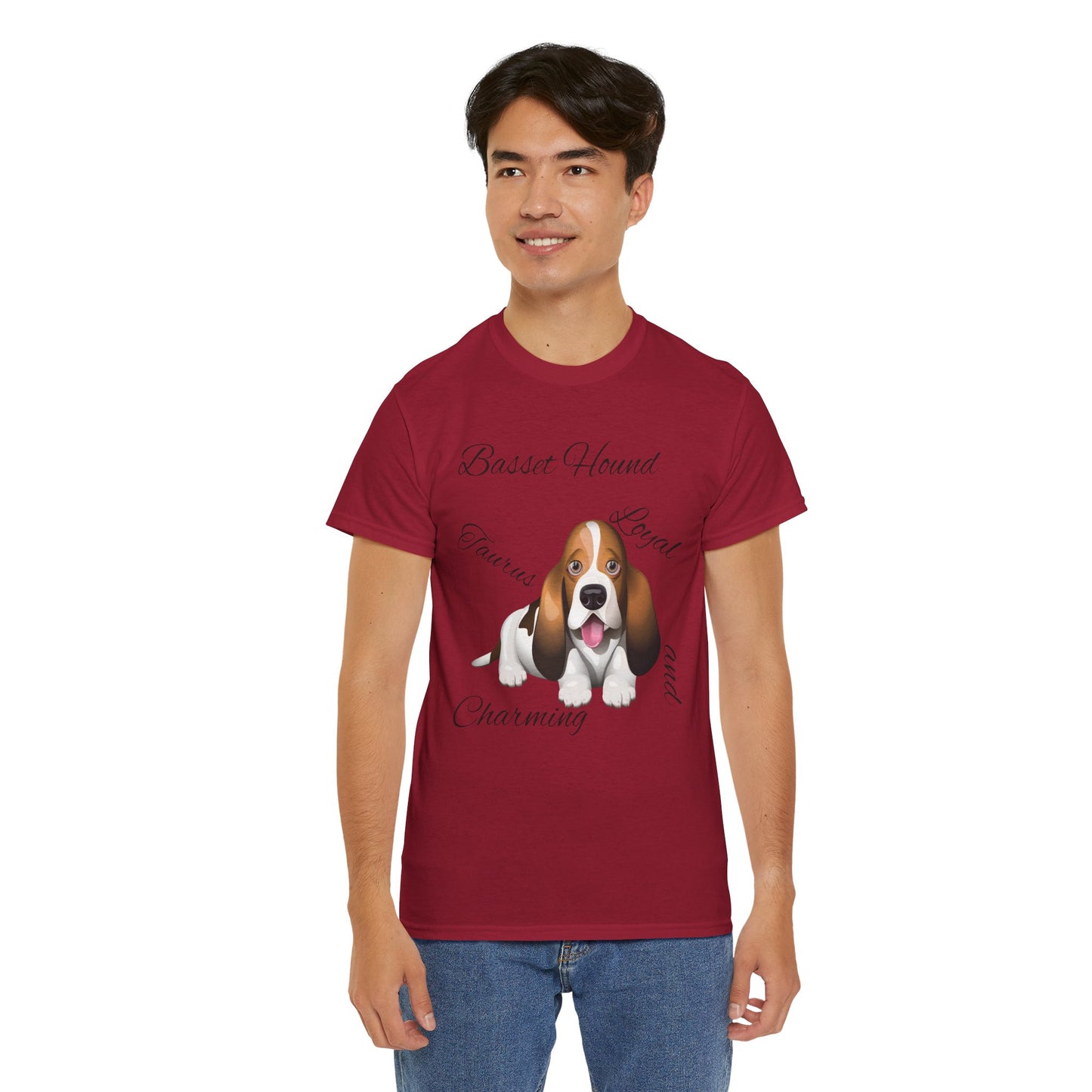 Cute Beagle Dog Graphic Unisex Heavy Cotton Tee