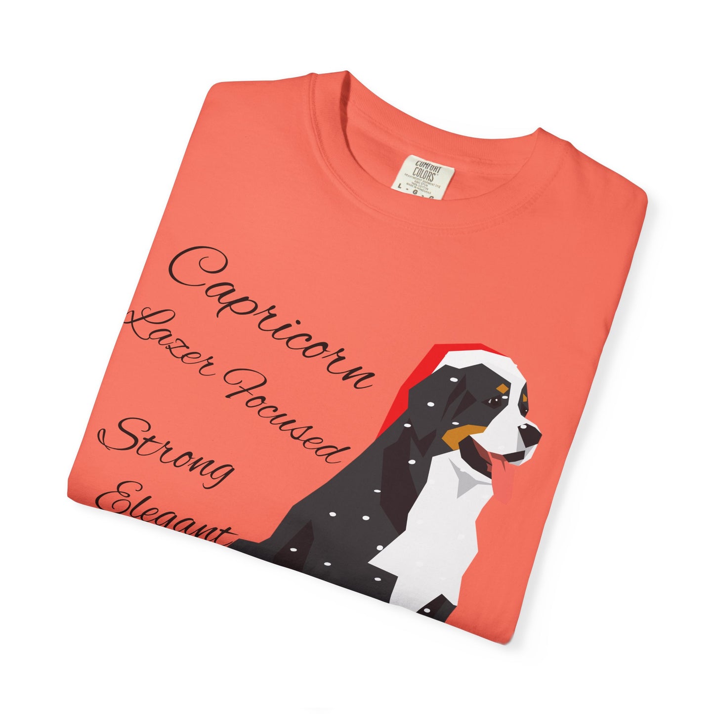 Capricorn Dog Unisex Garment-Dyed T-Shirt - Strong, Elegant, and Lazer Focused