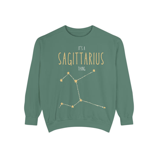 Sagittarius Constellation Sweatshirt | Unisex Garment-Dyed Apparel for Astrology Lovers, Cozy Astrology Gift, Birthday Gift, Zodiac Fashion