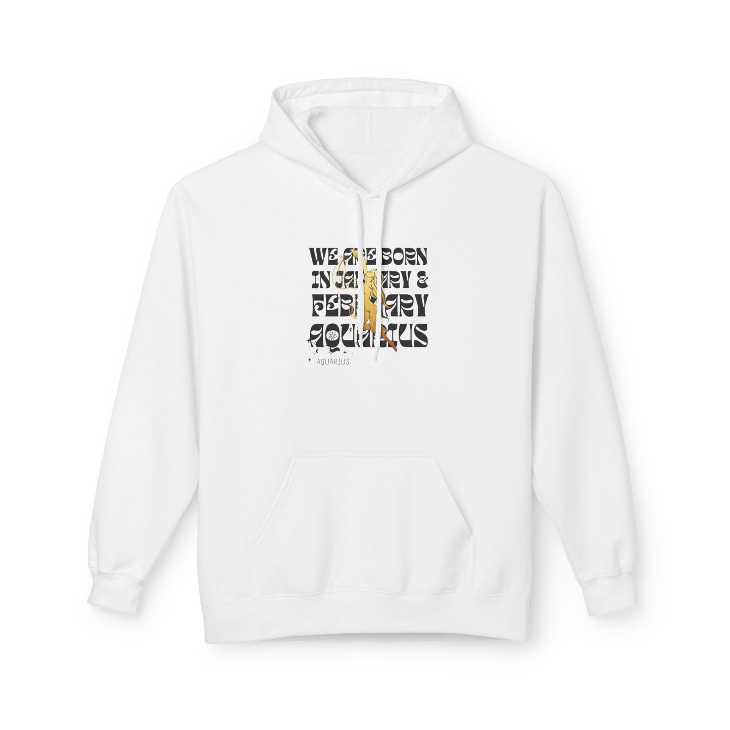 Born in February Fleece Hoodie, Unisex Sweatshirt, Cozy Gift for February Birthdays, Casual Wear, Inspirational Hoodie, Birthday Gift