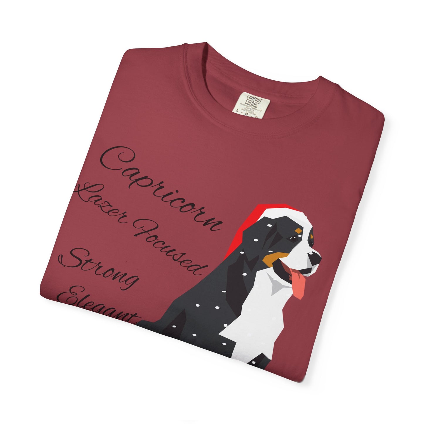 Capricorn Dog Unisex Garment-Dyed T-Shirt - Strong, Elegant, and Lazer Focused