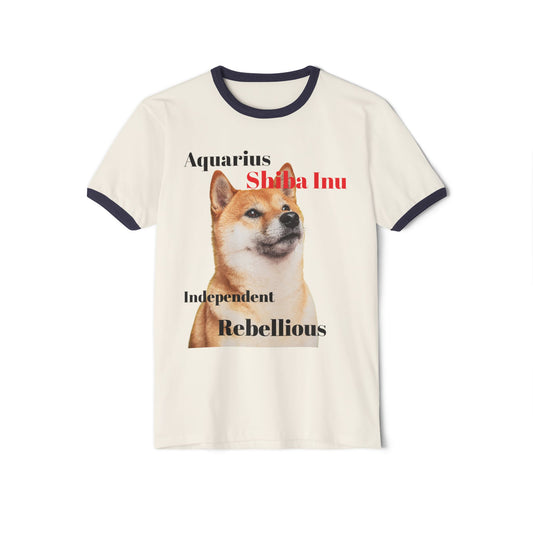 Shiba Inu Astrology Ringer T-Shirt for Dog Lovers