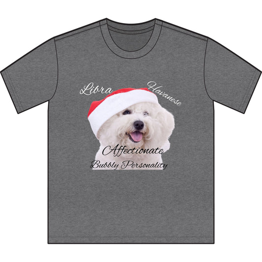 Libra Havanese Dog Lover Unisex Sueded T-Shirt - Affectionate & Bubbly Personality Gift