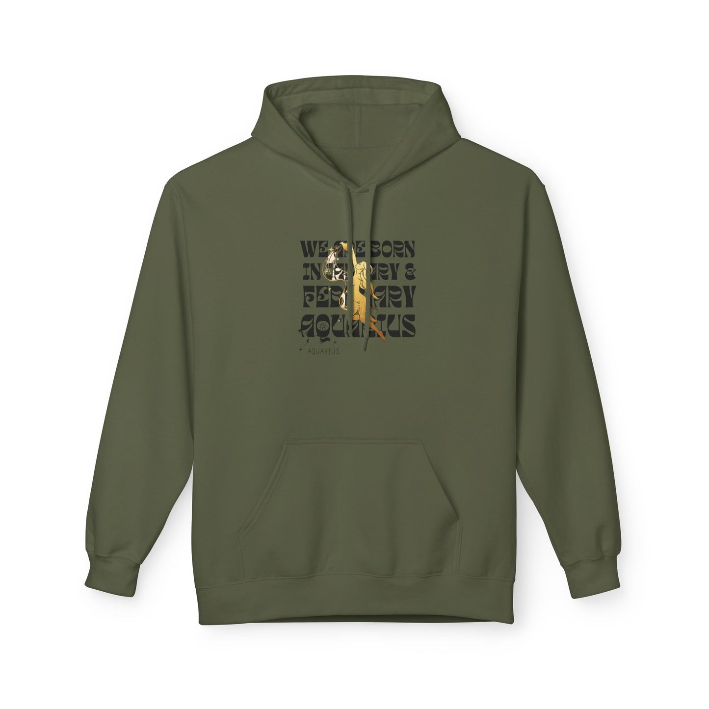Born in February Fleece Hoodie, Unisex Sweatshirt, Cozy Gift for February Birthdays, Casual Wear, Inspirational Hoodie, Birthday Gift