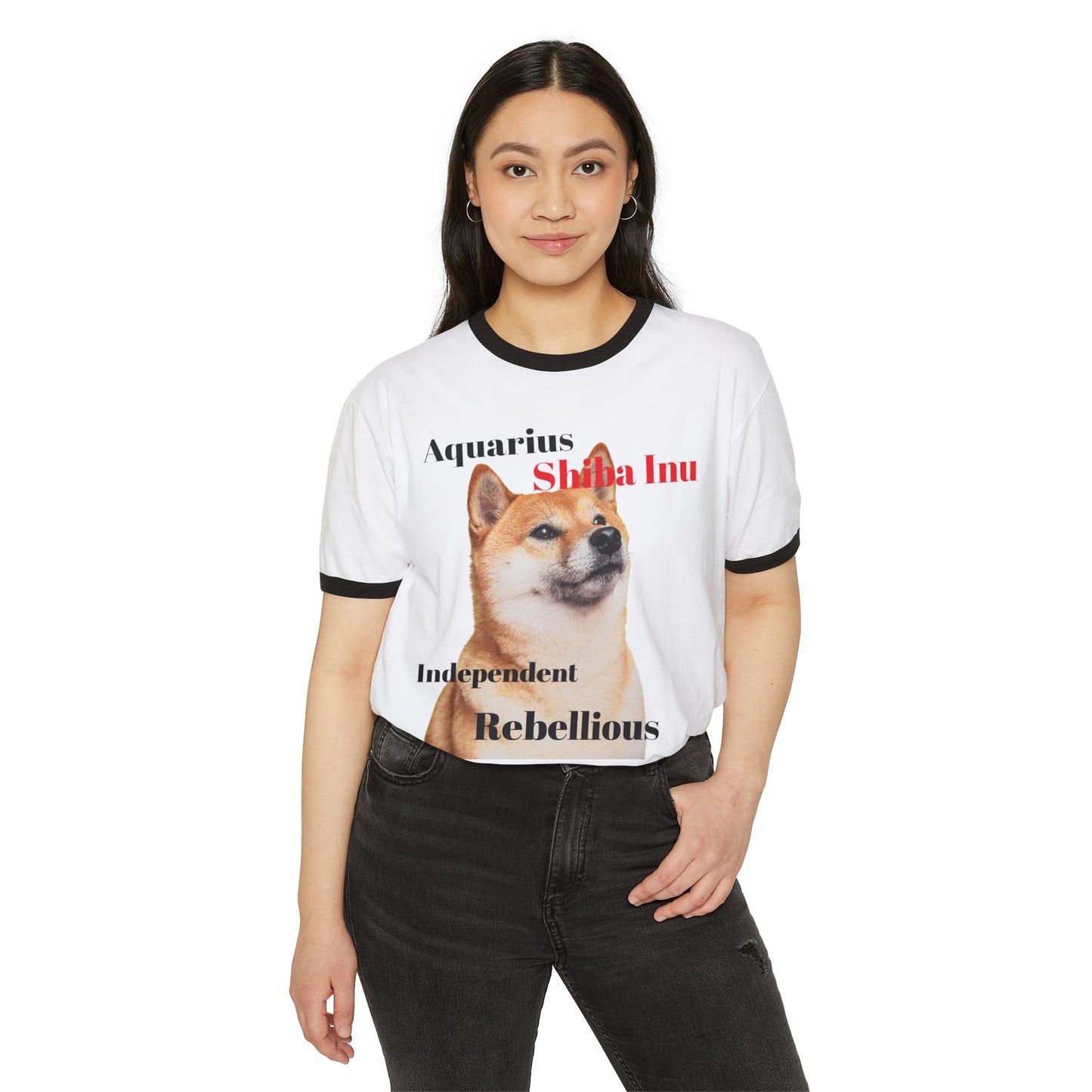Shiba Inu Astrology Ringer T-Shirt for Dog Lovers
