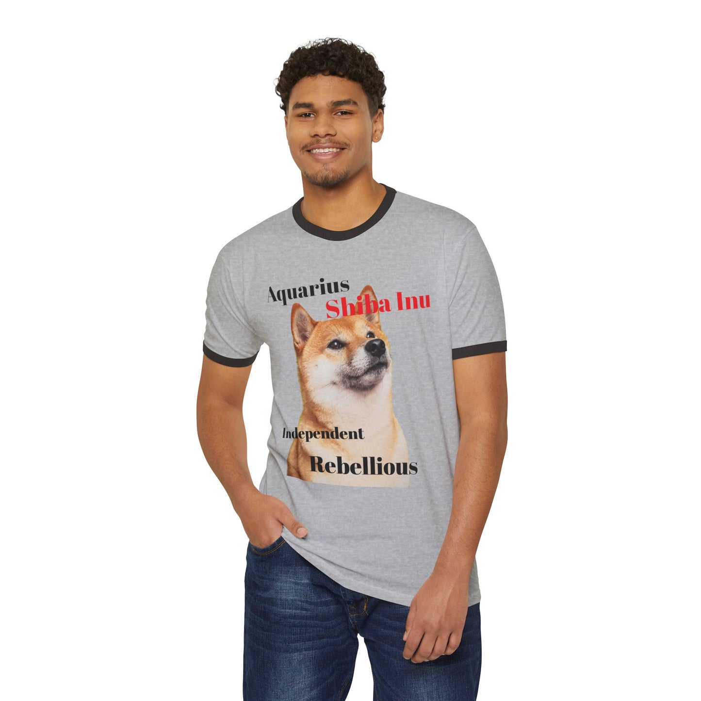 Shiba Inu Astrology Ringer T-Shirt for Dog Lovers