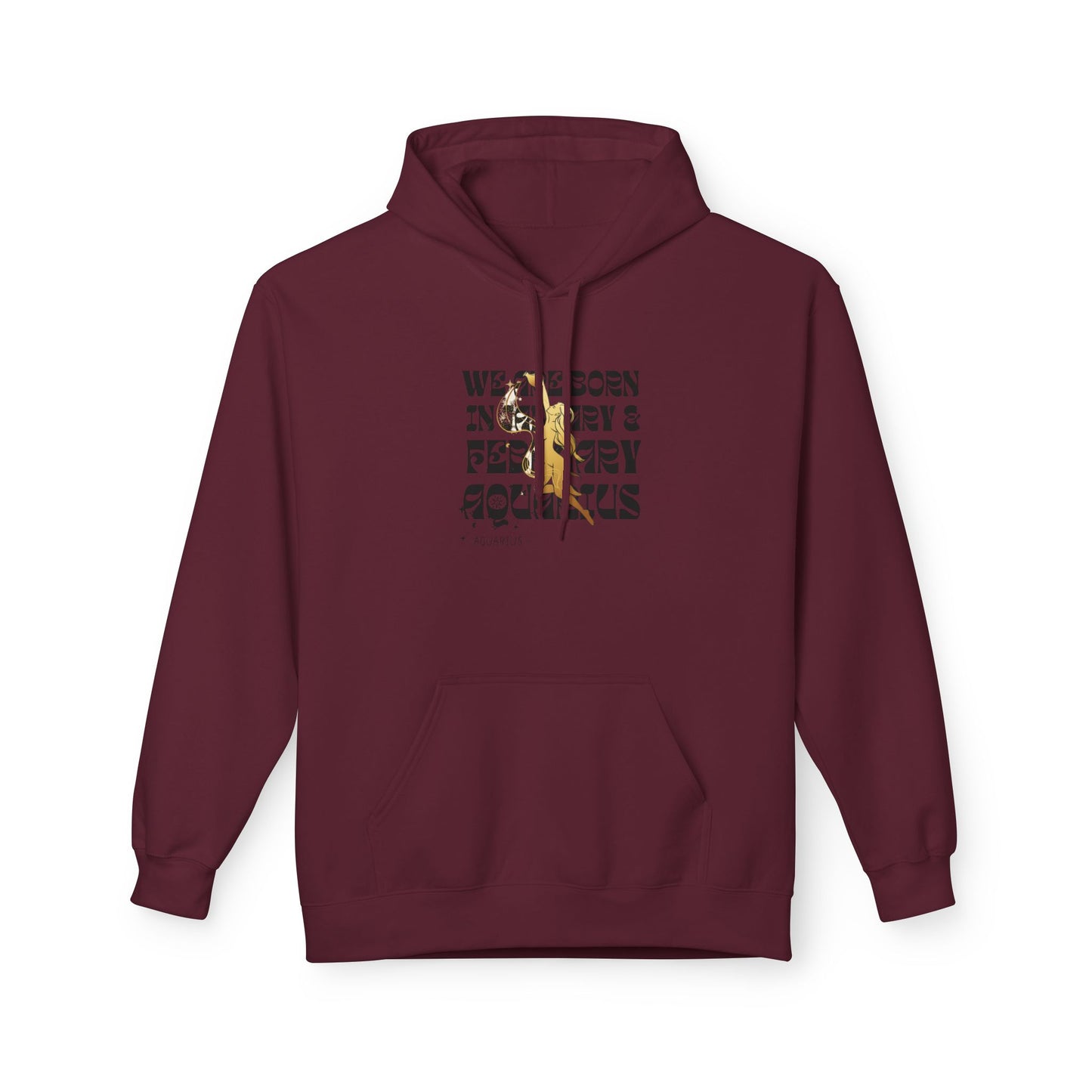 Born in February Fleece Hoodie, Unisex Sweatshirt, Cozy Gift for February Birthdays, Casual Wear, Inspirational Hoodie, Birthday Gift