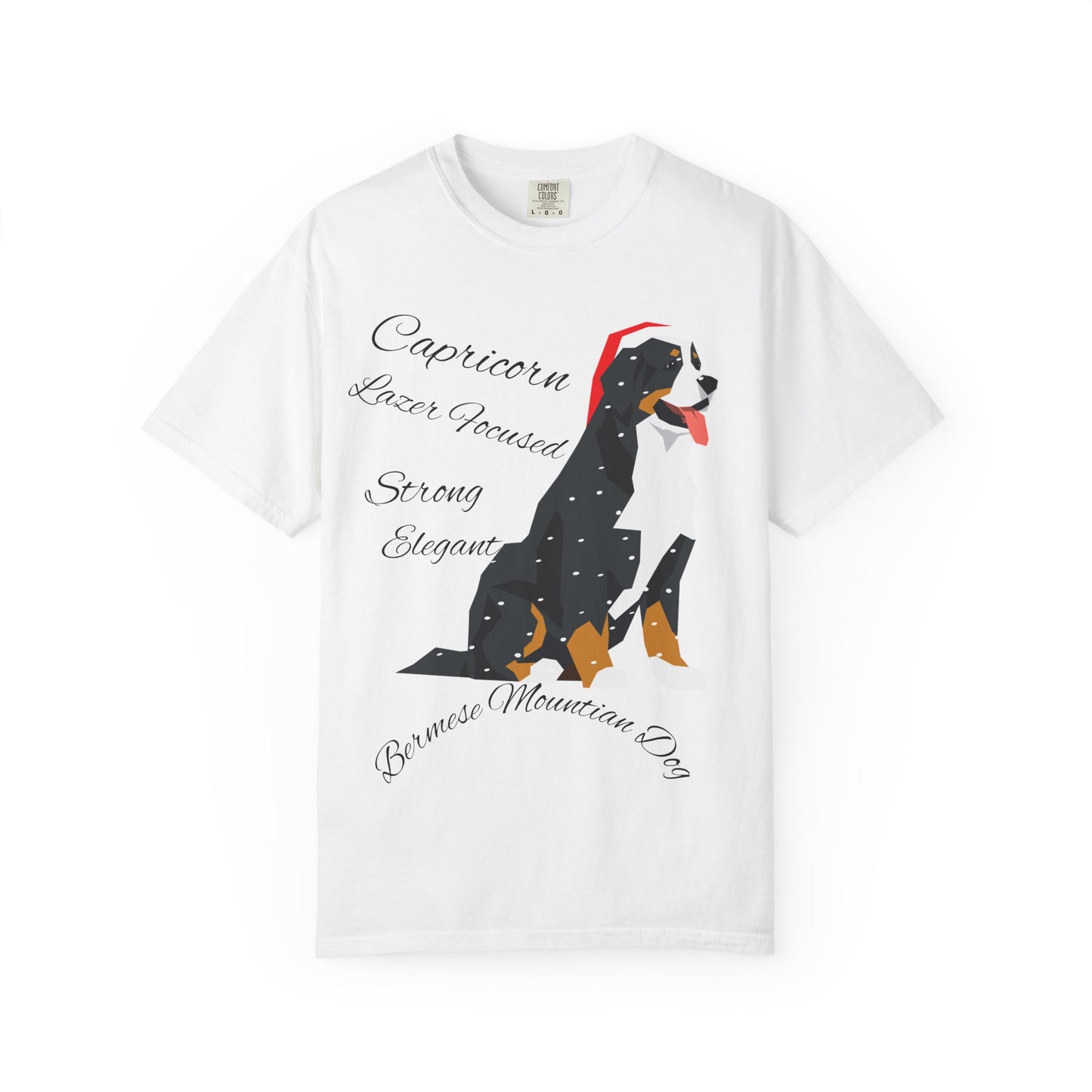 Capricorn Dog Unisex Garment-Dyed T-Shirt - Strong, Elegant, and Lazer Focused
