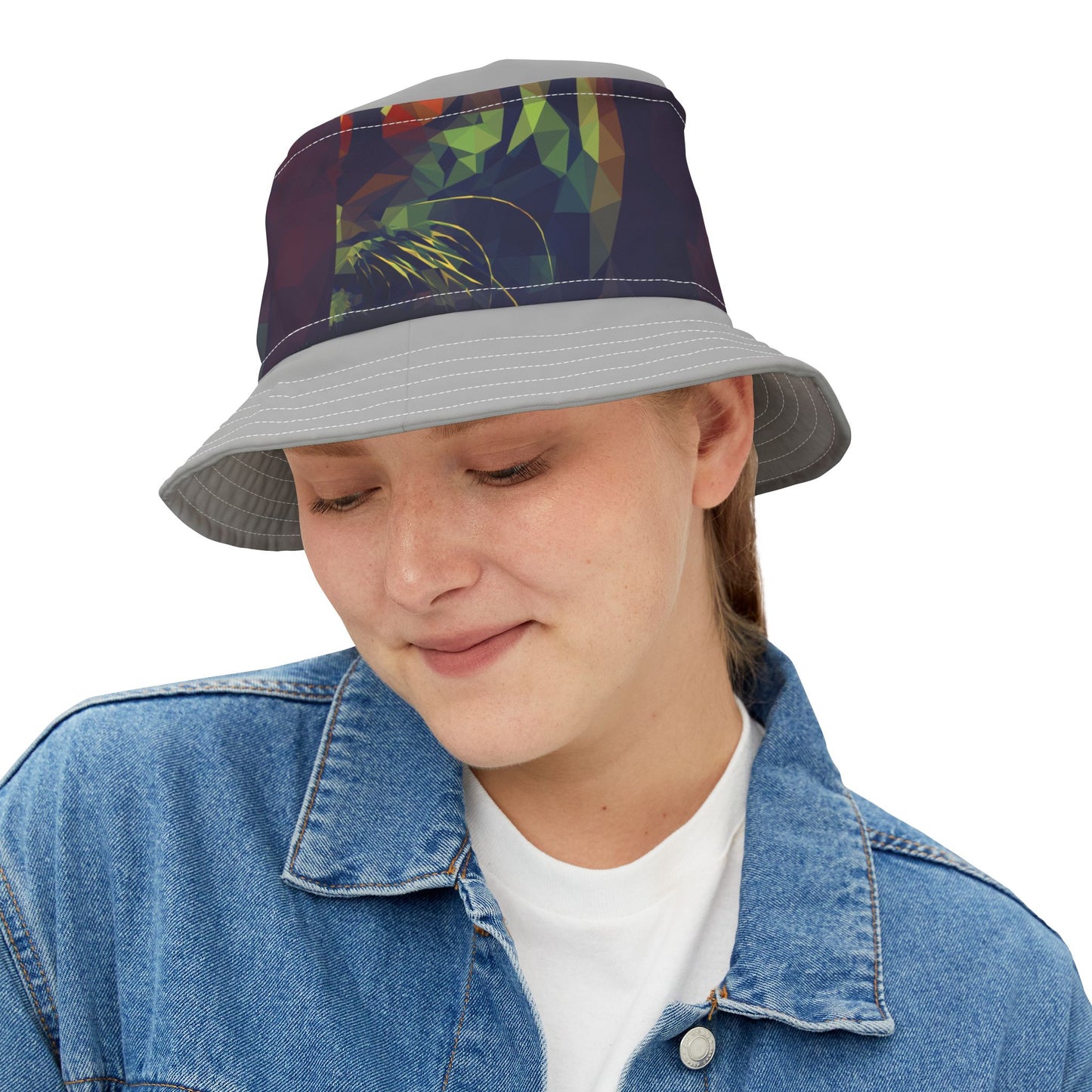 Vibrant Abstract Graphic Bucket Hat - Stylish & Trendy Summer Accessory