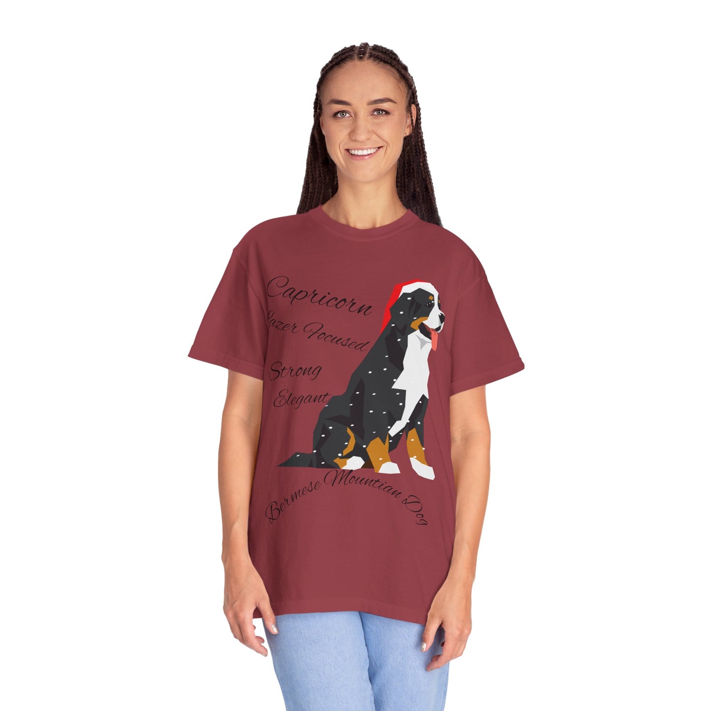 Capricorn Dog Unisex Garment-Dyed T-Shirt - Strong, Elegant, and Lazer Focused