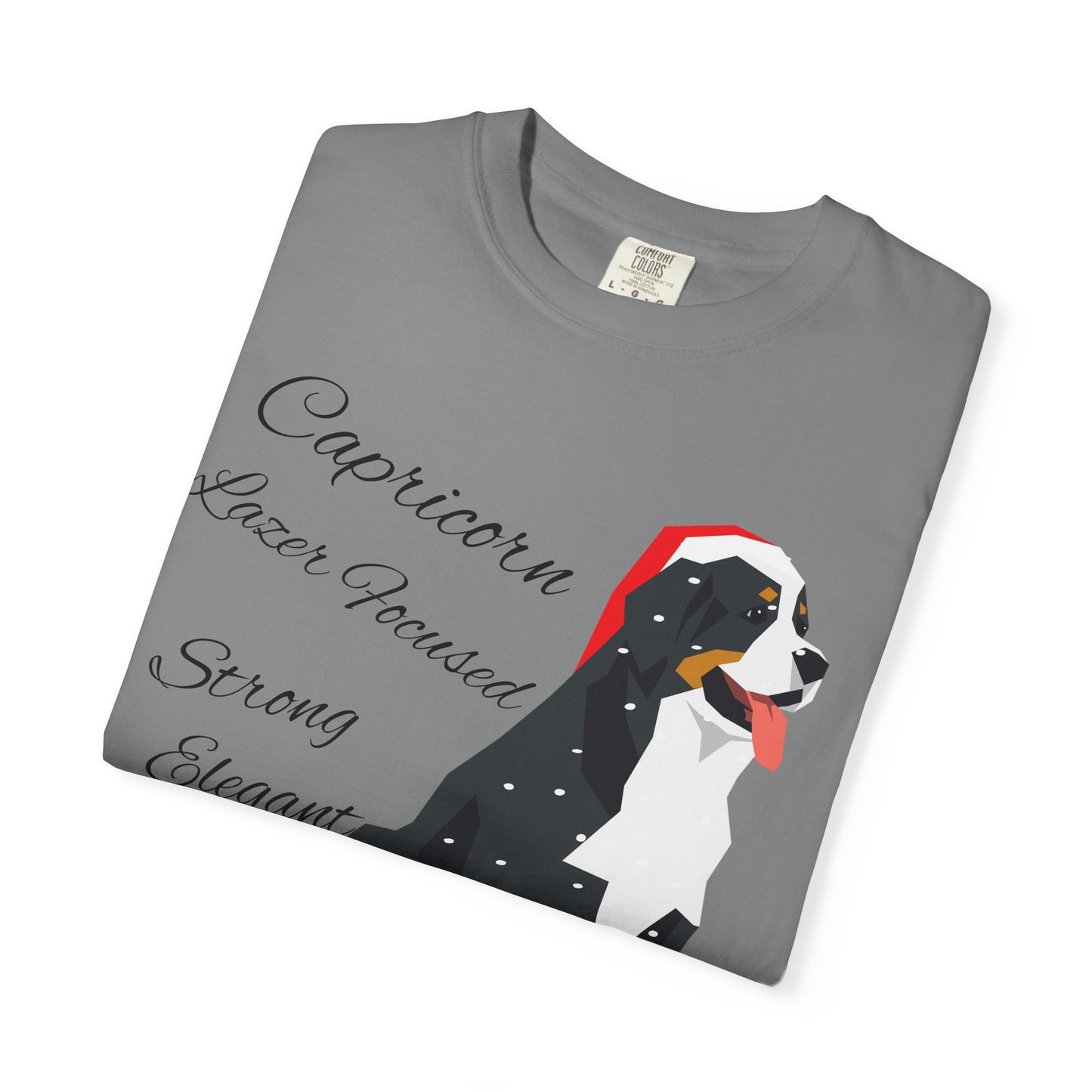 Capricorn Dog Unisex Garment-Dyed T-Shirt - Strong, Elegant, and Lazer Focused