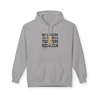 Born in February Fleece Hoodie, Unisex Sweatshirt, Cozy Gift for February Birthdays, Casual Wear, Inspirational Hoodie, Birthday Gift