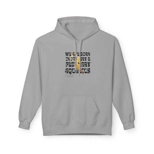 Born in February Fleece Hoodie, Unisex Sweatshirt, Cozy Gift for February Birthdays, Casual Wear, Inspirational Hoodie, Birthday Gift