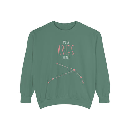 Aries Zodiac Sweatshirt, Astrology Gift, Unisex Casual Wear, Birthday Present for Aries, Cozy Layer for Astrology Lovers