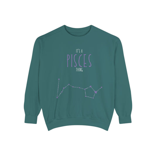 Pisces Zodiac Sweatshirt – Cozy Astrology Gift for Her, Unisex Pullover for Astrology Lovers, Birthday, Everyday Wear, Casual Style