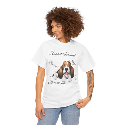 Cute Beagle Dog Graphic Unisex Heavy Cotton Tee