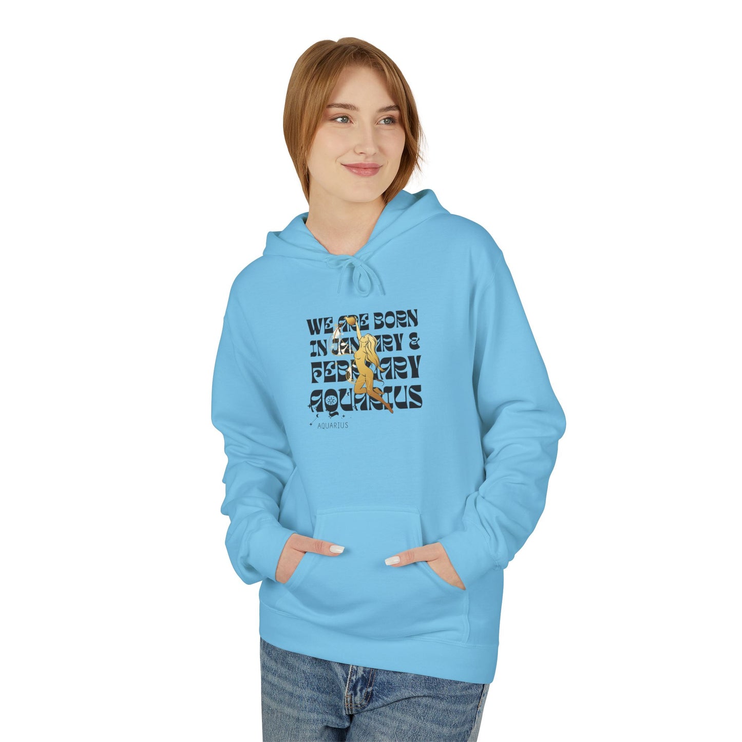 Born in February Fleece Hoodie, Unisex Sweatshirt, Cozy Gift for February Birthdays, Casual Wear, Inspirational Hoodie, Birthday Gift