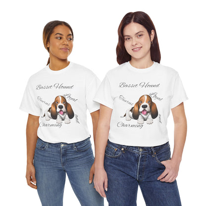 Cute Beagle Dog Graphic Unisex Heavy Cotton Tee
