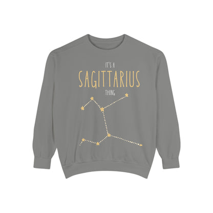 Sagittarius Constellation Sweatshirt | Unisex Garment-Dyed Apparel for Astrology Lovers, Cozy Astrology Gift, Birthday Gift, Zodiac Fashion