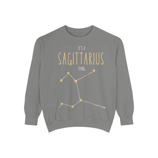 Sagittarius Constellation Sweatshirt | Unisex Garment-Dyed Apparel for Astrology Lovers, Cozy Astrology Gift, Birthday Gift, Zodiac Fashion