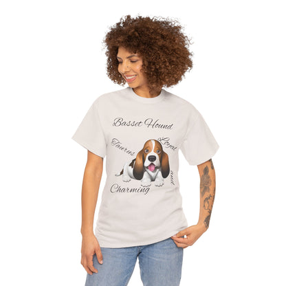 Cute Beagle Dog Graphic Unisex Heavy Cotton Tee