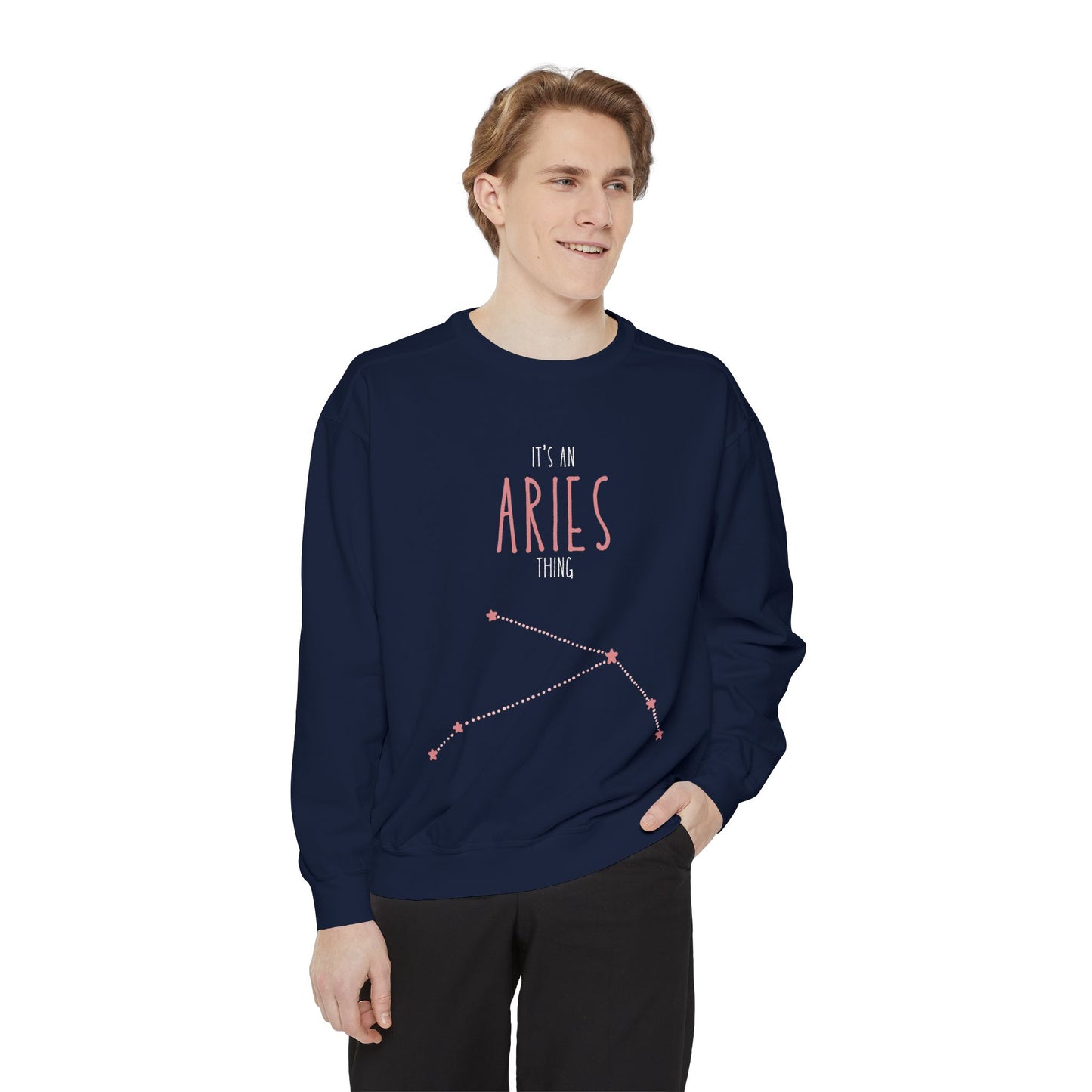Aries Zodiac Sweatshirt, Astrology Gift, Unisex Casual Wear, Birthday Present for Aries, Cozy Layer for Astrology Lovers