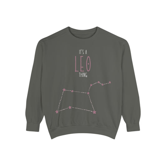 Leo Zodiac Sweatshirt, Astrology Gift, Horoscope Apparel, Unisex Fashion, Birthday Celebration, Cozy Layering