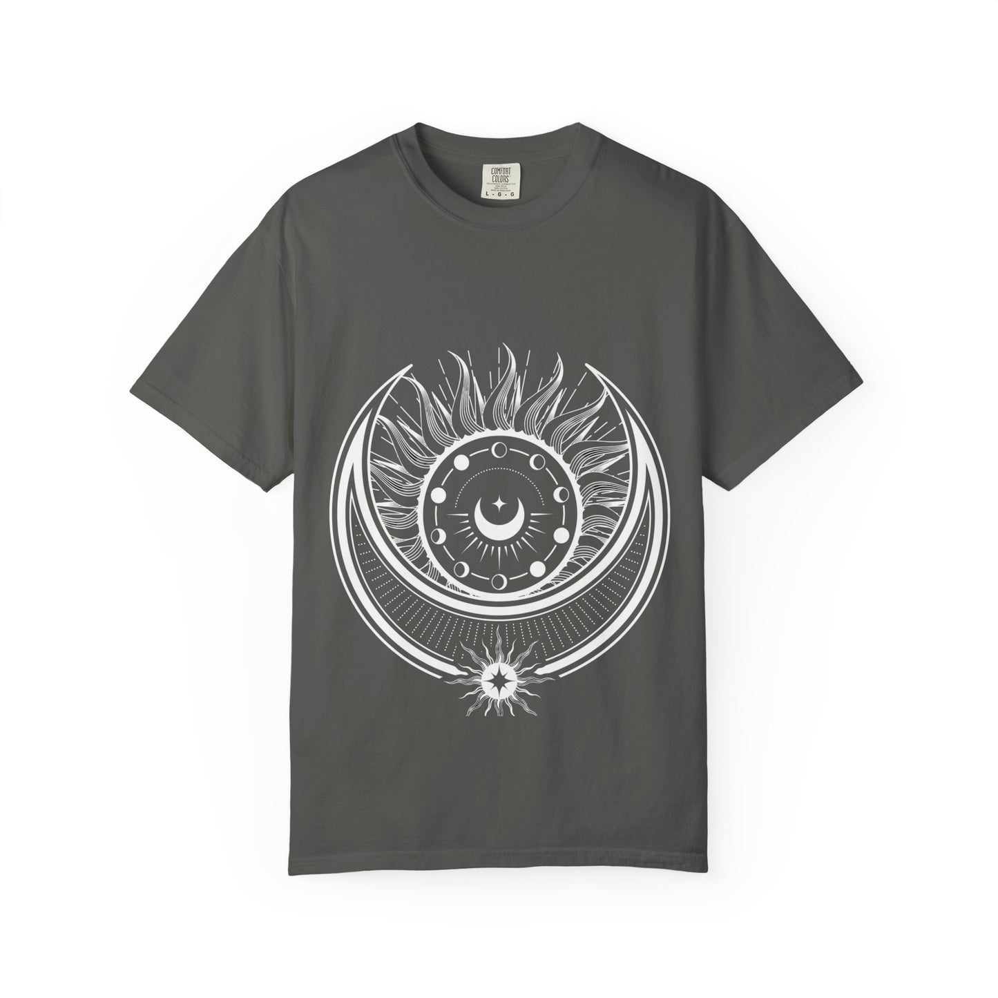 Celestial Suns & Moons T-Shirt, Cosmic Graphic Tee, Unisex Space Shirt, Astrology Apparel, Horoscope Gift for Him/Her