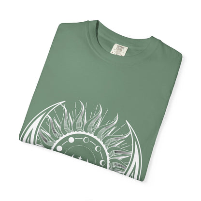 Celestial Suns & Moons T-Shirt, Cosmic Graphic Tee, Unisex Space Shirt, Astrology Apparel, Horoscope Gift for Him/Her