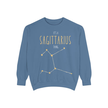 Sagittarius Constellation Sweatshirt | Unisex Garment-Dyed Apparel for Astrology Lovers, Cozy Astrology Gift, Birthday Gift, Zodiac Fashion