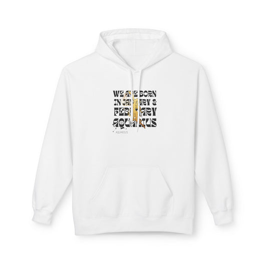Born in February Fleece Hoodie, Unisex Sweatshirt, Cozy Gift for February Birthdays, Casual Wear, Inspirational Hoodie, Birthday Gift