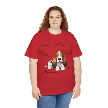Cute Beagle Dog Graphic Unisex Heavy Cotton Tee