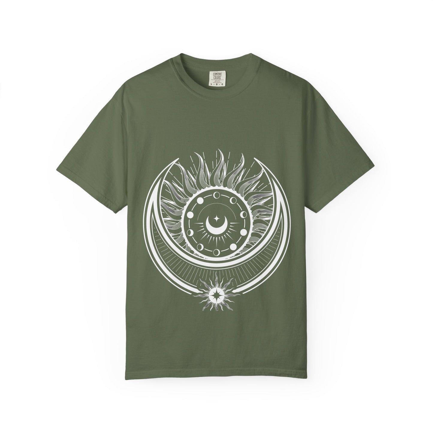 Celestial Suns & Moons T-Shirt, Cosmic Graphic Tee, Unisex Space Shirt, Astrology Apparel, Horoscope Gift for Him/Her