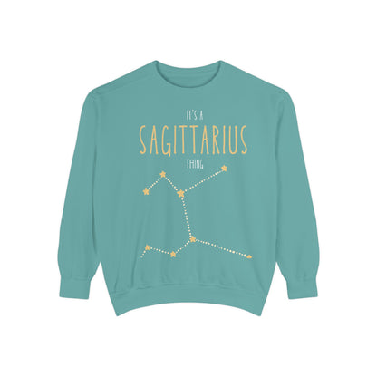 Sagittarius Constellation Sweatshirt | Unisex Garment-Dyed Apparel for Astrology Lovers, Cozy Astrology Gift, Birthday Gift, Zodiac Fashion