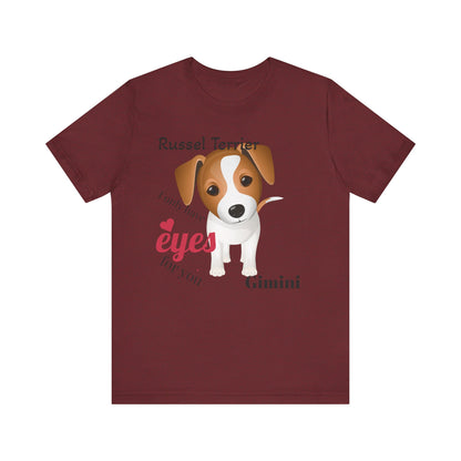 Cute Dog Lover Tee - 'I Only Have Eyes for You' Russel Terrier Design