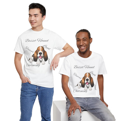 Cute Beagle Dog Graphic Unisex Heavy Cotton Tee
