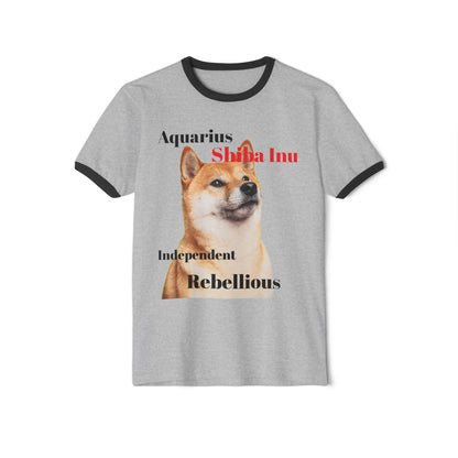 Shiba Inu Astrology Ringer T-Shirt for Dog Lovers