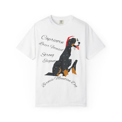 Capricorn Dog Unisex Garment-Dyed T-Shirt - Strong, Elegant, and Lazer Focused